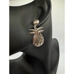 Mexico Sterling Silver 925 Pineapple Dangle Earrings 9.5g